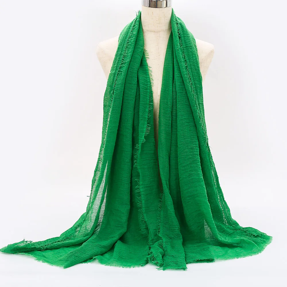 Многоцветный мусульманский платок женский платок Исламский хлопок морщинка хиджаб платок мгновенный платок Арабский Дубай тюрбан для леди - Цвет: 11