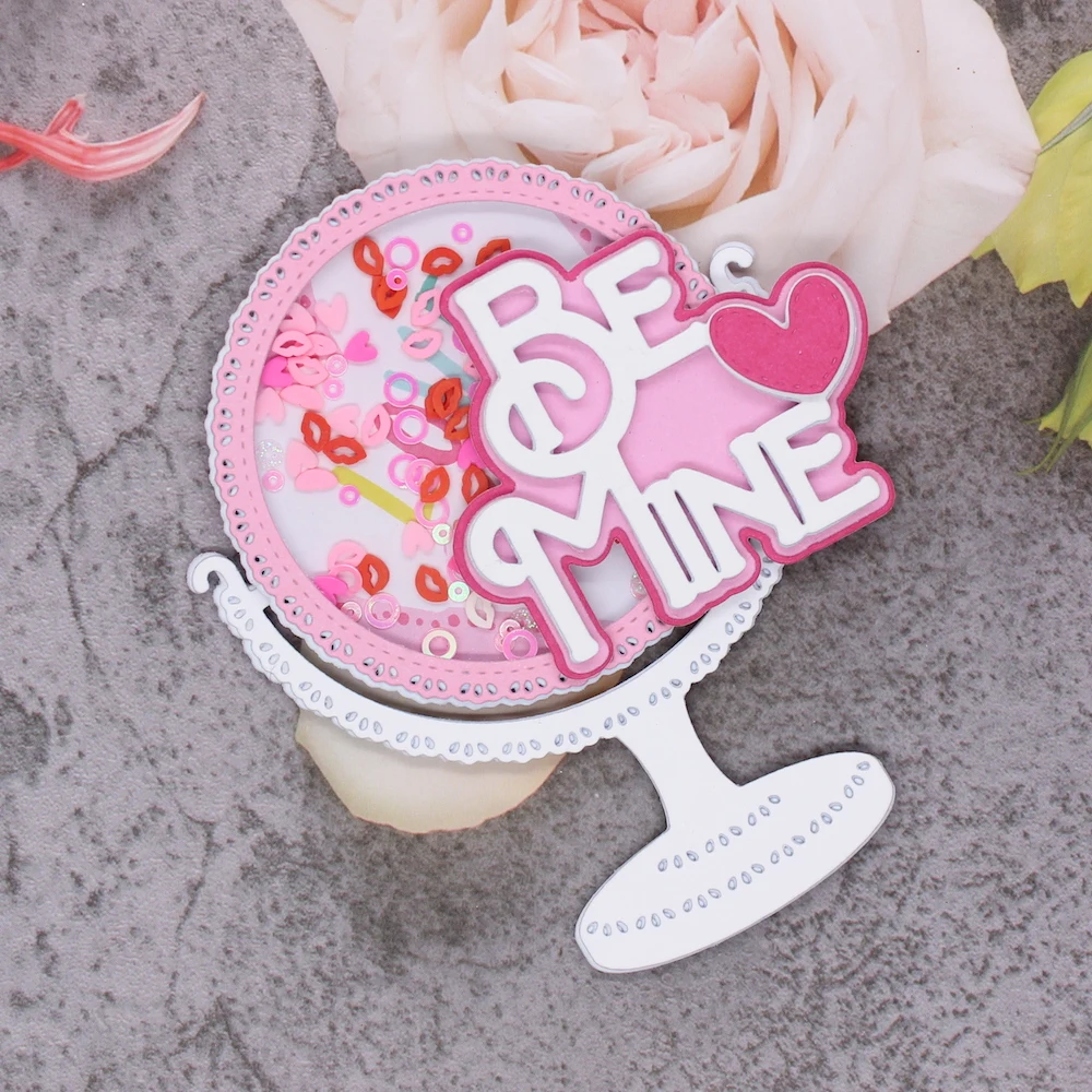 ZFPARTY Vintage Desk Mirror Round Shaker Metal Cutting Dies Scrapbook Paper Craft Decoration