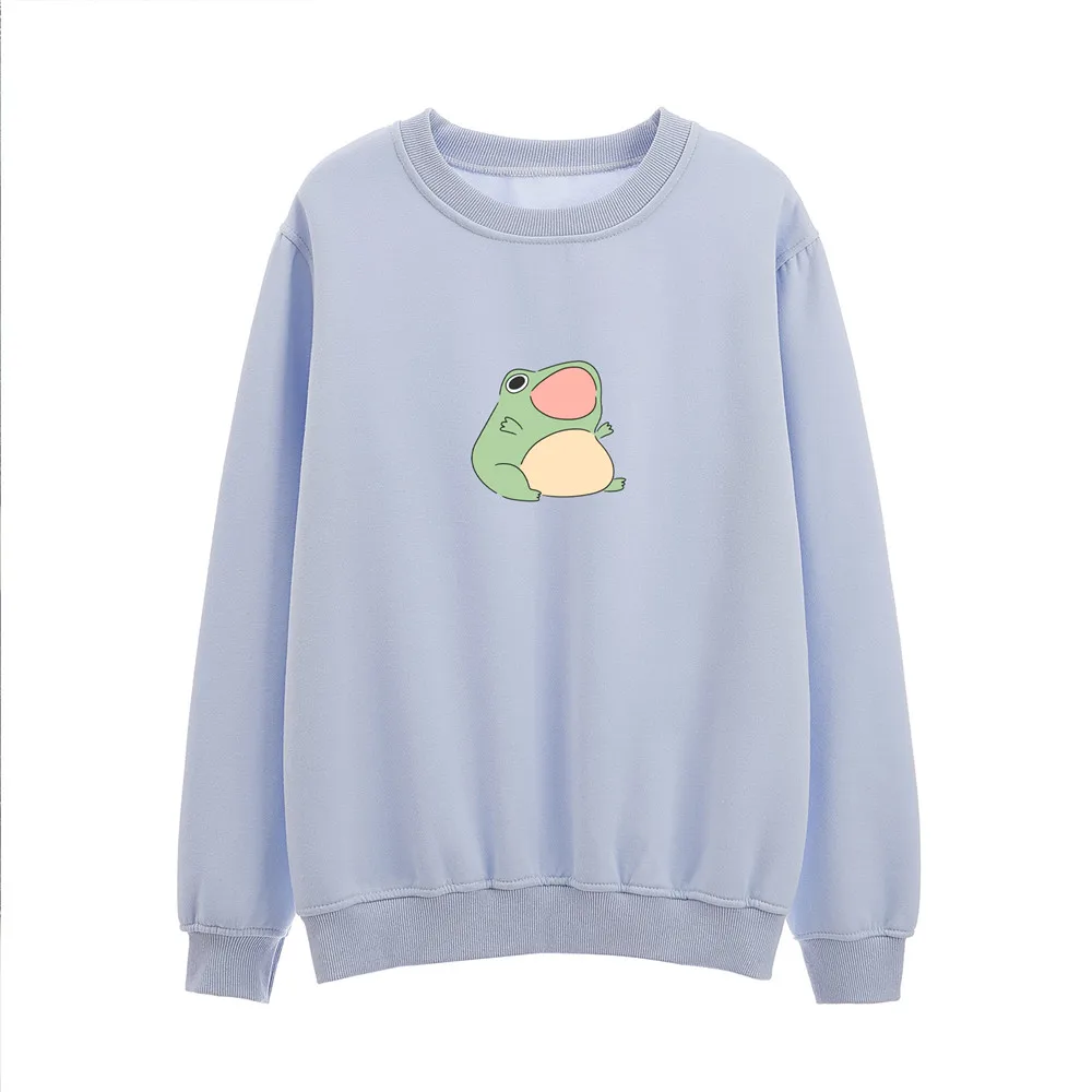 

Vintage Sweatshirts Women Plus Size Autumn Winter Hoodie Sweatshirt Frog Cartoon Print Women Hoodies Fashion Hoodie Sweatshirt