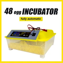 HHD 48 incubadora de ovos totalmente automática Exibição de temperatura da fazenda Máquina de incubação de aves Chocadeira de codornas de frango frete grátis