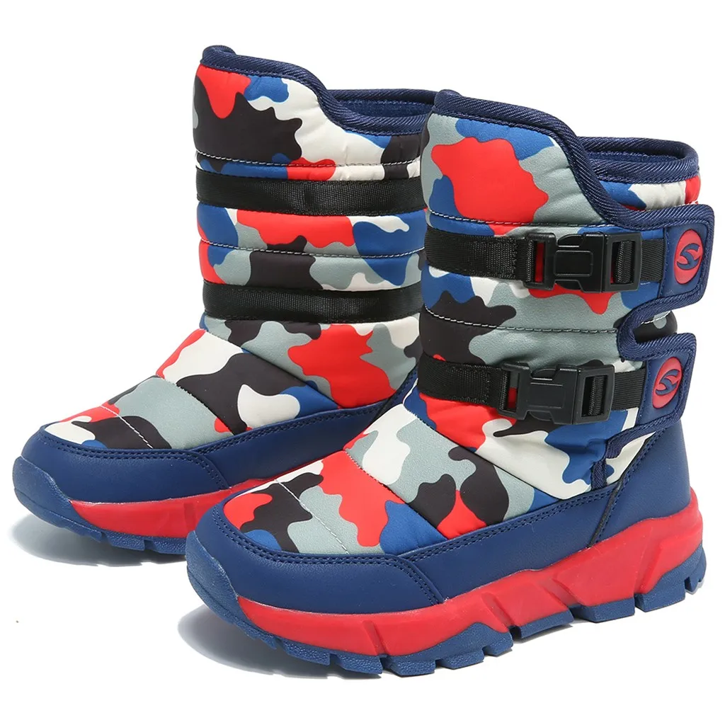 Сапоги для малышей Зимние удобные цветные детские повседневные Зимние непромокаемые сапоги для мальчиков и девочек детская зимняя обувь Tenis Infantil Botas