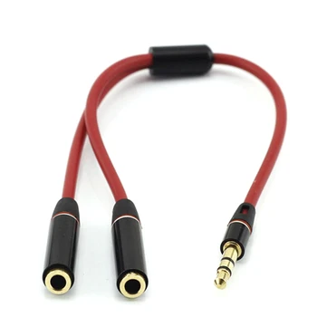 

3.5mm Audio Splitter Earphone Extension Cables Jack 3.5mm Cables Male To 2 Female Mic Y Splitter For Phone Laptop PC AUX Cables