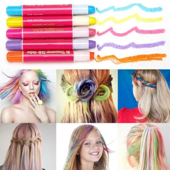 

12 Colors Hair Chalks Temporary Colors Hair Dye Non-toxic Kit Pastel Chalk Pastel Chalk Use For Colored Hairstylingfafa