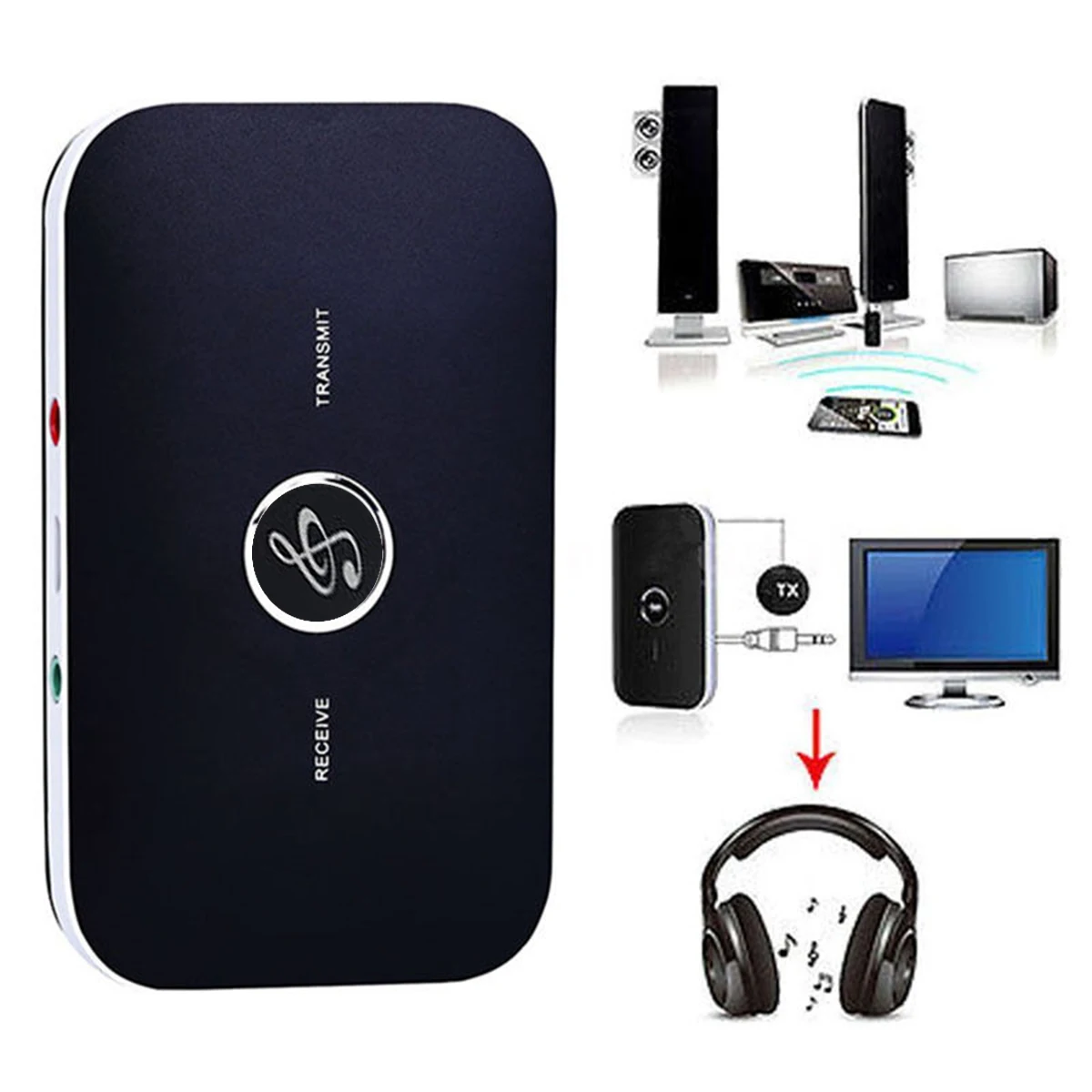 Bluetooth Transmitter Receiver A2DP Wireless Audio Converter Adapter for PC TV Headphone Car 3 5mm AUX Music Receiver Sender