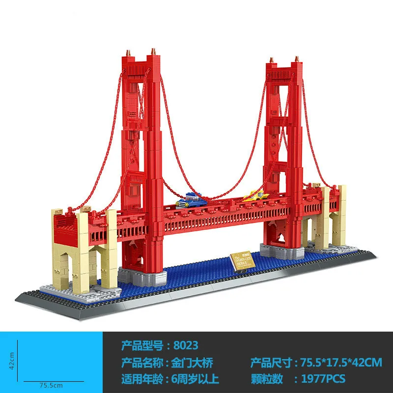 

World Name Architecture Series Kinmen Will Bridge Alpinia Oxyphylla Building Block Assembling Toys Compatible Happy High 6210