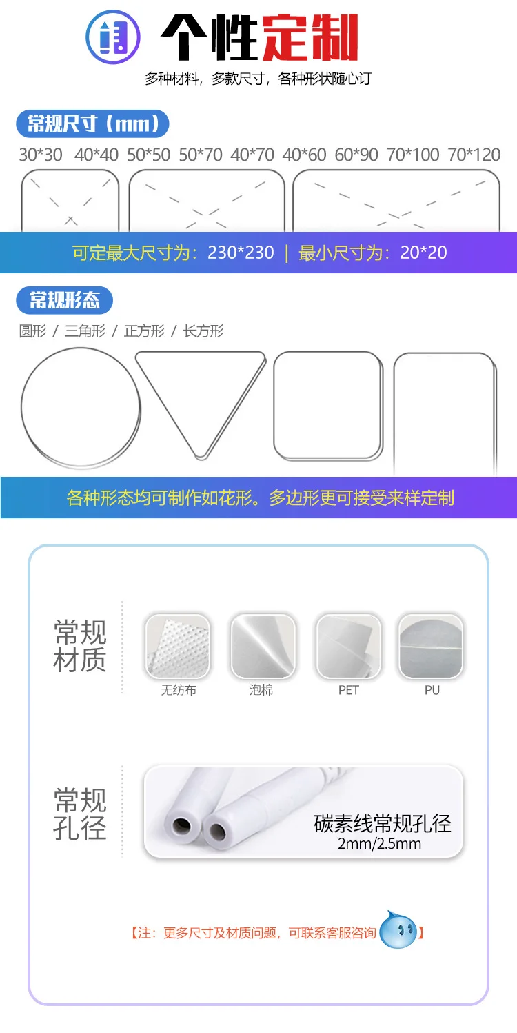 尺寸材质定制页