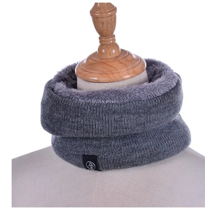 2021 nova moda feminina lenço de malha inverno sólido snood cachecóis senhora lã quente pele grossa unisex pescoço cachecóis