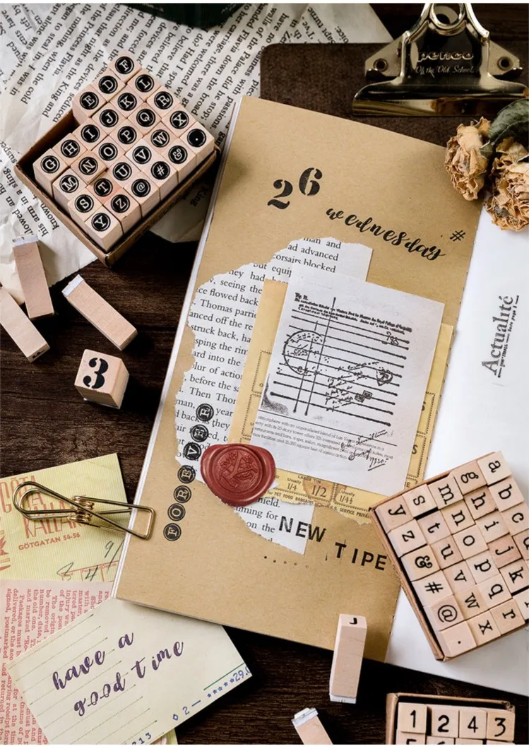 Деревянные и резиновые штампы с цифрами, буквенные знаки, украшения для самодельного изготовления, штамп для скрапбукинга, дневник, винтажная деревянная печать