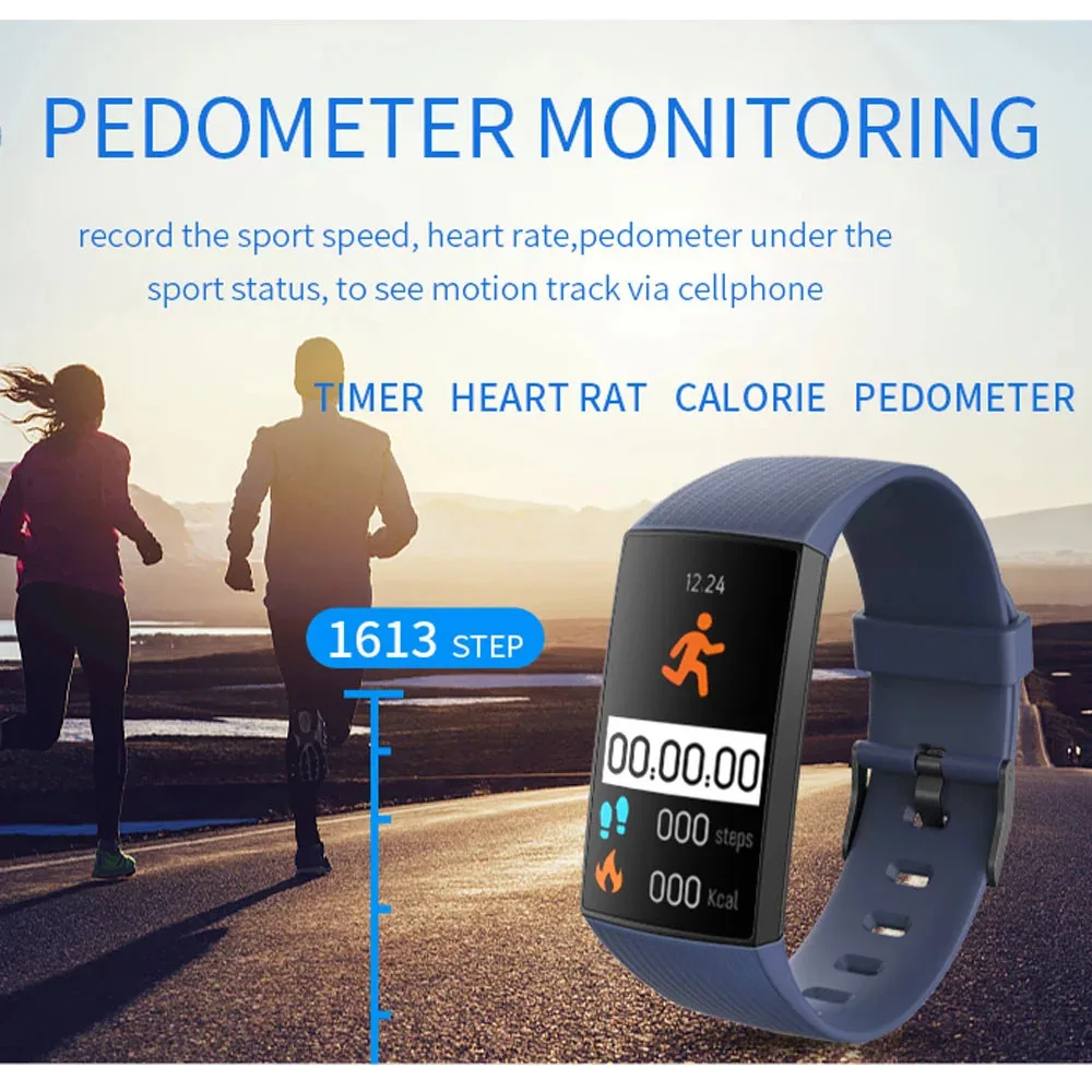 Мужской спортивный браслет GIMTO с измерением давления и пульса, умные часы с монитором, мужские трекер активности, браслет с напоминанием о звонках