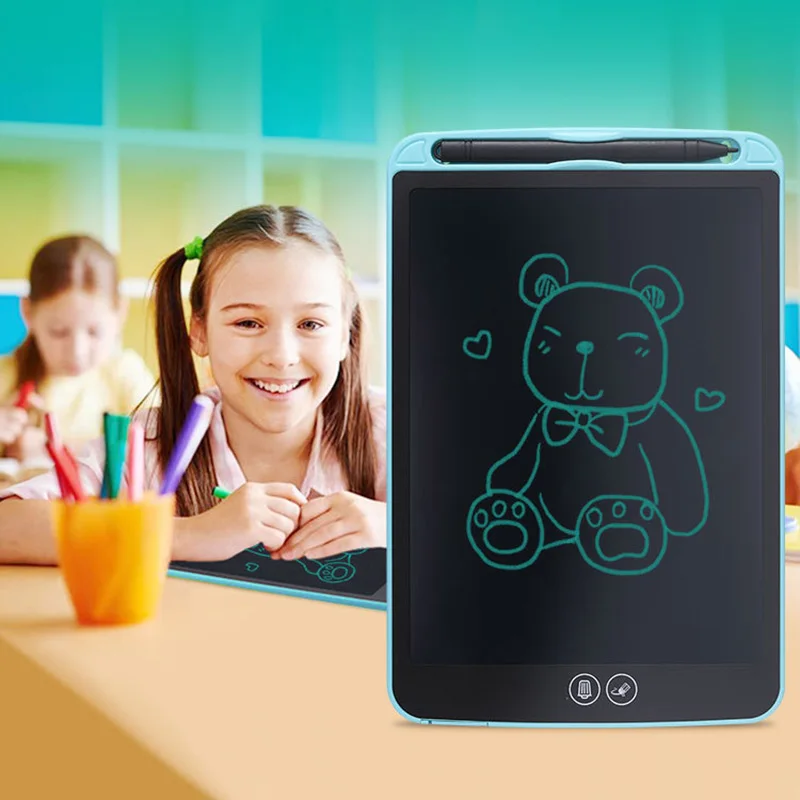 Дешево Новый 8,5 12 дюймов ЖК дисплей планшет для письма частично стирания доска для рисования электронный Толстая ручка подсветка колодки цифровой ...