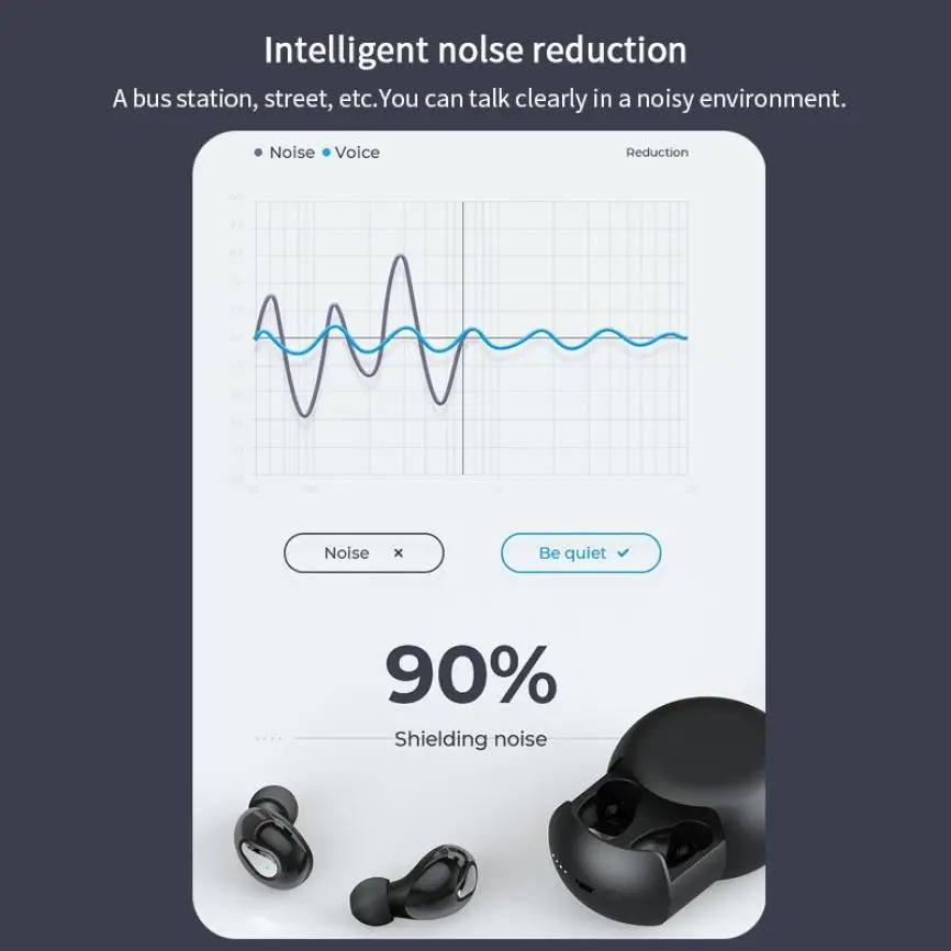 Touch Control Bluetooth Headphones Wireless Sports Earphone Hifi Stereo Mini Earbuds Waterproof Gaming Headset with Microphone