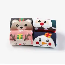 5 пар рождественских женских носков с милым рисунком Санта-Клауса и снеговика подарок на год