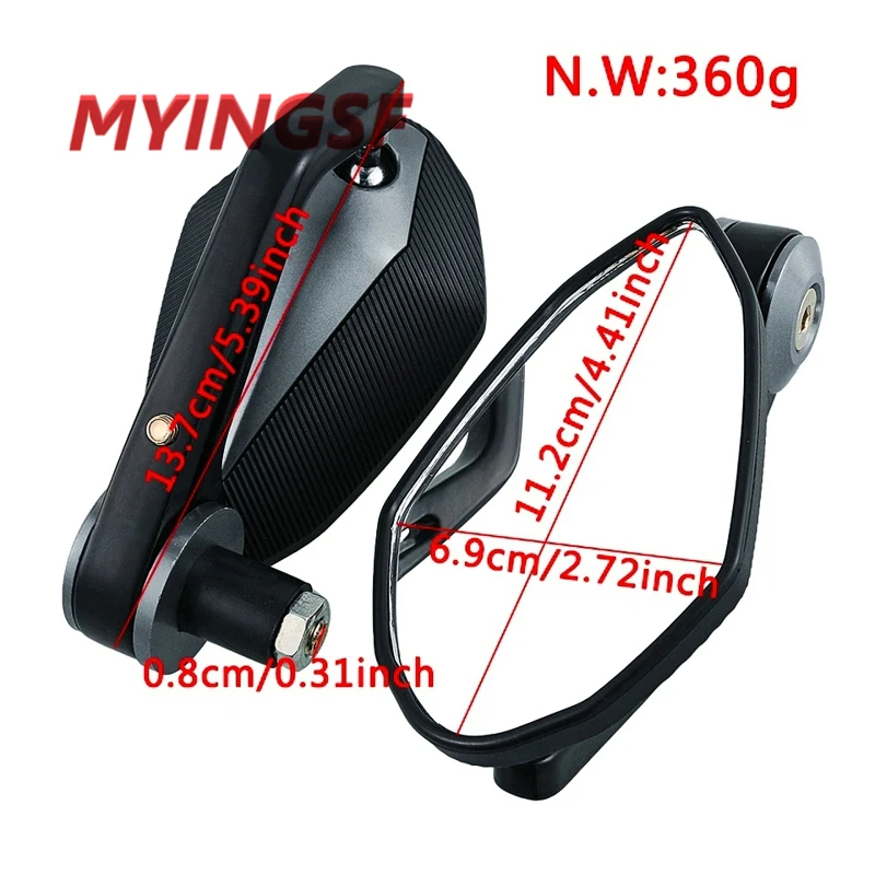 Motorcycle Mirror Handlebar Side Handle Bar Ends Mirror For YAMAHA R6 R1 MT 09 07 TMAX XMAX WR 125 250 KTM DUKE 690 125 200 390