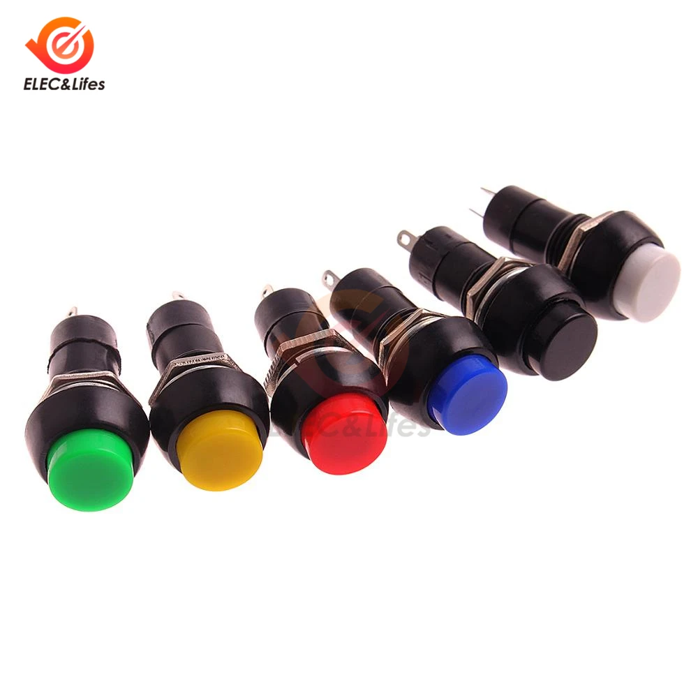 5PCS 12mm 250V 3A Red Push Button Switch PBS-11B No Self-Lock ON/OFF Lock NEW 5PCS 12mm 250V 3A Red Push Button Switch PBS-11B No Self-Lock ON/OFF Lock NEW