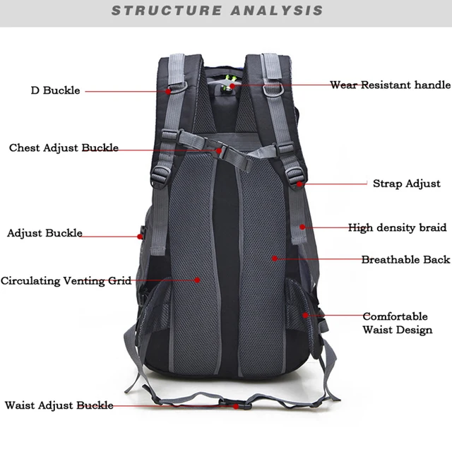 походный рюкзак, сумка для альпинизма, водонепроницаемая спортивная сумка 3