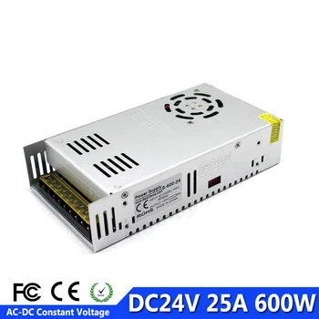 

DC Power Supply 24V 25A 600w Led Driver Transformer 110V 220V AC To DC24V Power Adapter for Strip Lamp CNC CCTV 3D Printer AV TV
