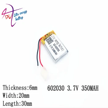 

(5pieces/lot)602030 350mah 3.7V lithium-polymer battery quality goods of CE FCC ROHS certification authority