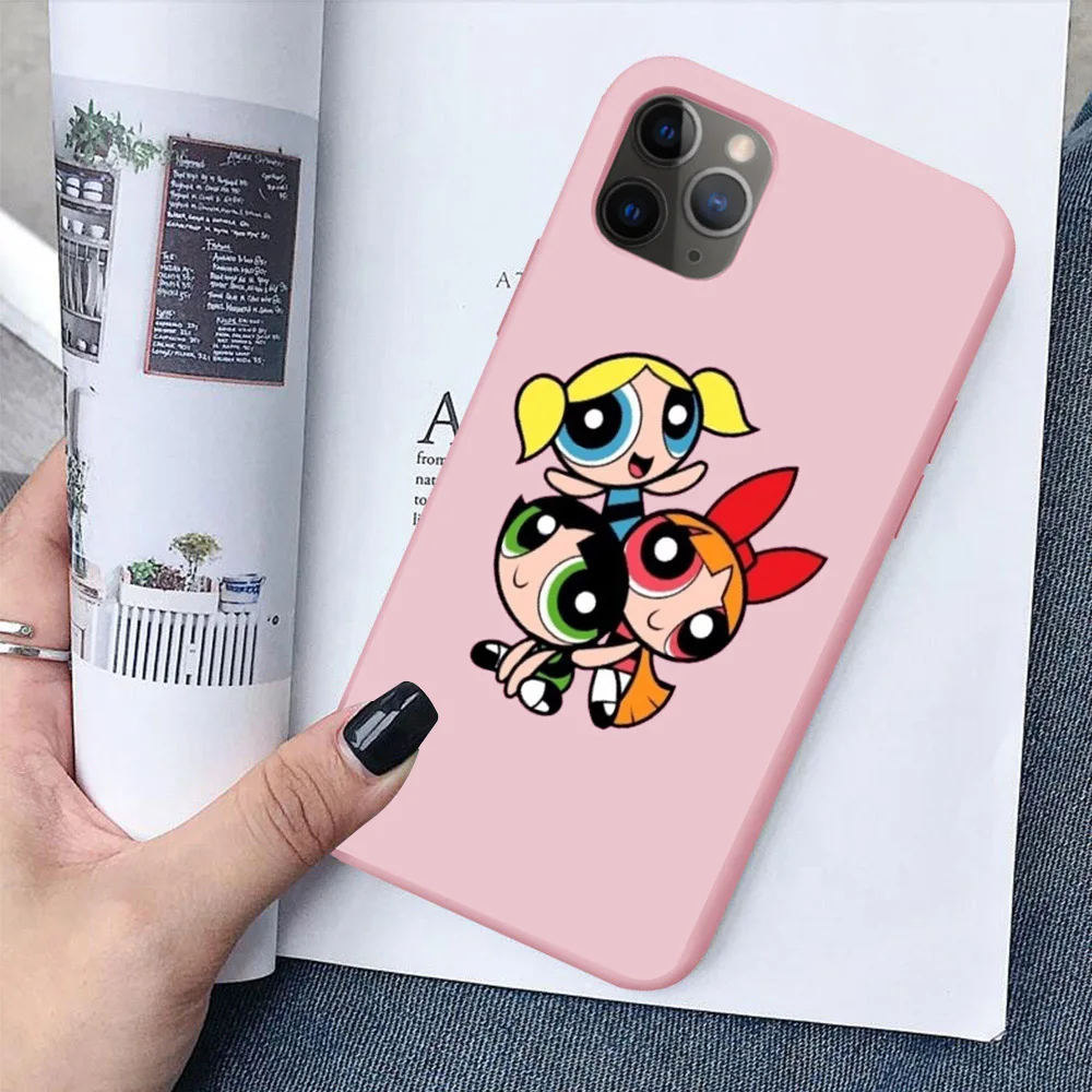 Мультфильм Powerpuff девушки полицейский INS цвет розовый Силиконовый чехол для телефона чехол для iPhone 11 Pro Max SE 5S 6 6S 7 8Plus MAX XR XS X