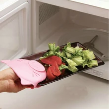 1 шт. пальчиковые Силиконовые серьги для приготовления выпечки перчатки для духовки устойчивые перчатки зажимы противоскользящая антипригарная Кастрюля держатели зажимы чаши