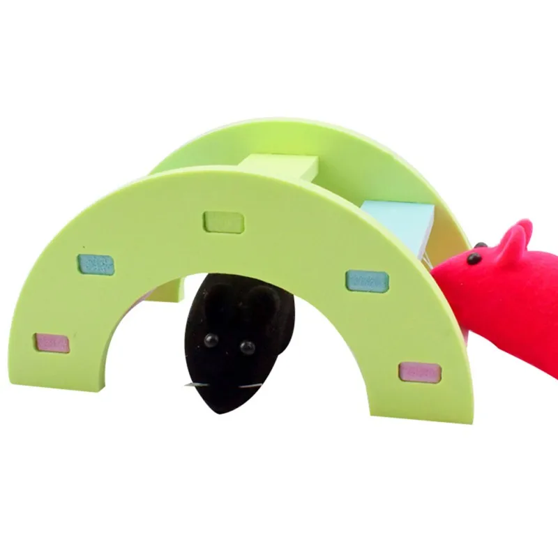 Wooden Rainbow Bridge Colorful Hamster guinea pig squirrels Chinchilla Nest Removable Small Animal Cage Sports Toy x