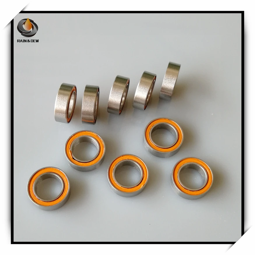 6x10x3 mm 440c CERAMIC Stainless Steel Bearing ABEC7 Orange SMR106-2RS 5 PCS 6x10x3 mm 440c CERAMIC Stainless Steel Bearing ABEC7 Orange SMR106-2RS 5 PCS