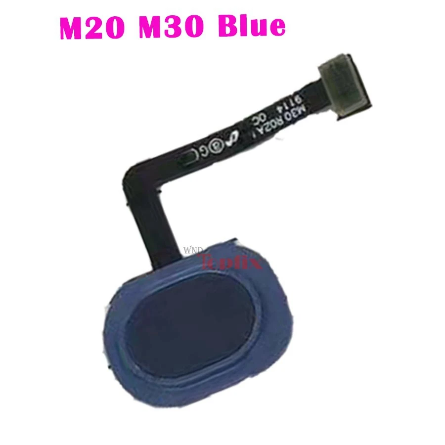 5pcs lot For Samsung Galaxy M20 M205 Fingerprint Sensor Flex Cable Return Home Button Touch ID 4