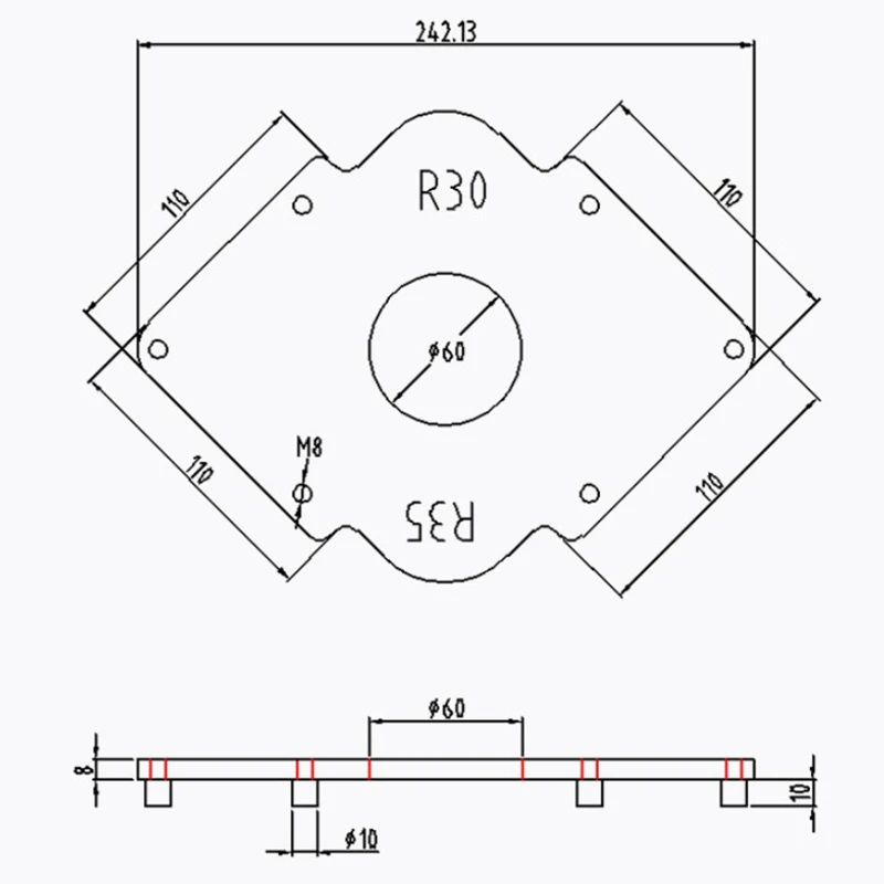Деревообрабатывающий R измеритель угловой дуги обрезной станок шаблон арки для