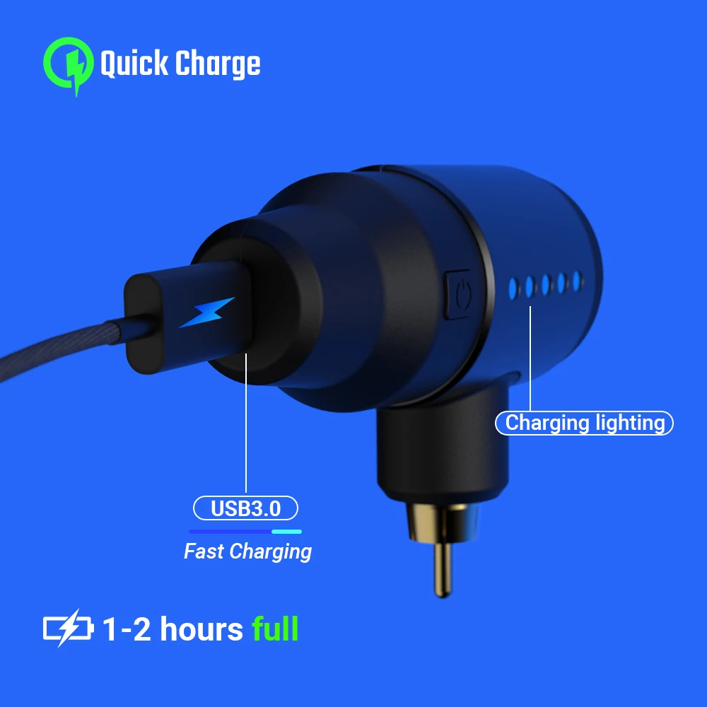 Беспроводной источник питания для татуажа RCA аудио интерфейс постоянного тока