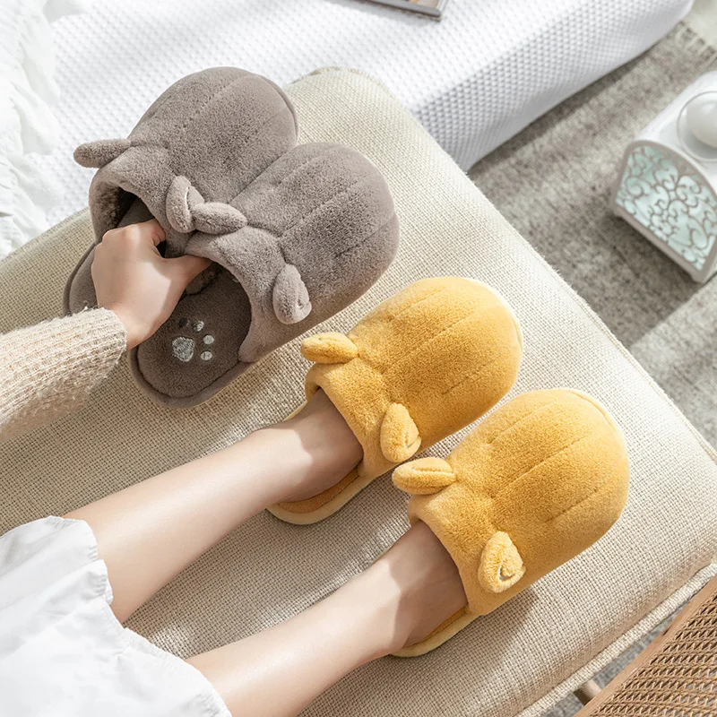 

cotton slippers for women at home warm couples for children at home in winter, plush slippers for men and children wholesale