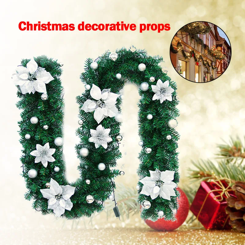 

Artificial Flower Vines Christmas Decor Rattan Home Door Hanging Props Mall Showcase Decor HYD88