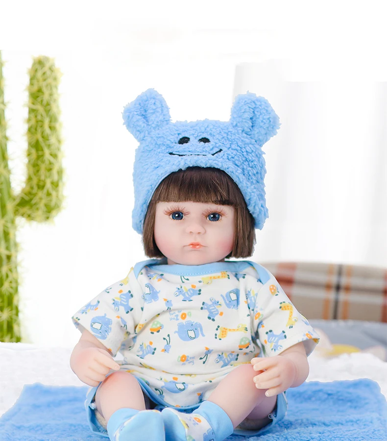 17 дюймов 43 см Высокое качество reborn baby doll игрушка мягкий силиконовый восхитительный реалистичный ребенок день рождения и Рождественский подарок
