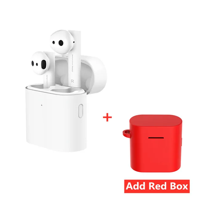 Xiaomi Air 2 TWS Bluetooth гарнитура наушники Airdots Pro 2 Xiaomi TWS наушники HD качество звука автоматическая пауза управление нажатием - Цвет: Add Red Box