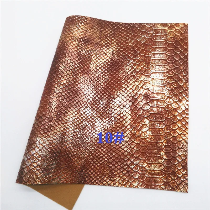 Glitterwishcome 21X29 см A4 размер винил для бантов металлическая змеиная кожа, синтетическая искусственная кожа листы для бантов, GM494A - Цвет: 10
