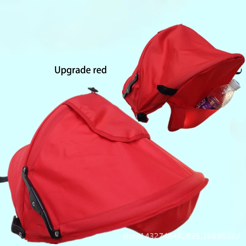 Коляска Солнцезащитная крышка универсальная детская коляска Аксессуары Анти-УФ ветрозащитный водонепроницаемый тент Зонт для коляски - Цвет: Red A