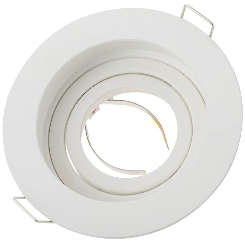 Circle Adjustable MR16 Holder GU10 Lamp Bracket LED Shot Cup Noodles Ring outside Diameter 100mm Hole 90 Mm White