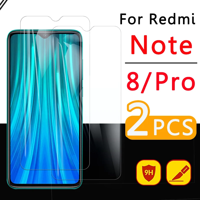 2 шт. чехол для Xiaomi redmi note 8 pro закаленное стекло ksiomi xaomi redme note8 note8pro экранная защита