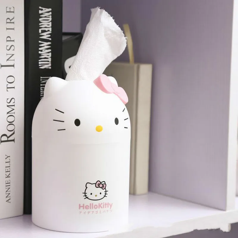 White Environmental Plastic Household Tissue Box European Living Room Bathroom Cylinder Tray Paper Tube 3