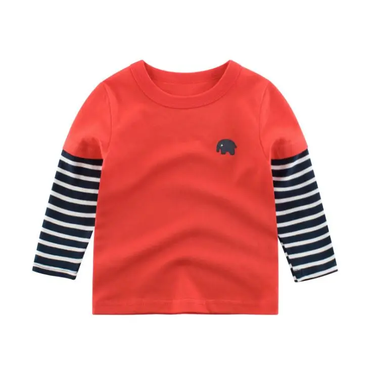 Футболка с длинными рукавами для мальчиков Осенняя детская одежда для малышей хлопковая детская одежда в Корейском стиле поколение - Цвет: 5