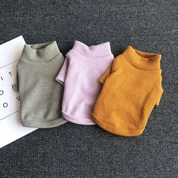 

Pet Clothes Fall And Winter Clothes Base Shirt High Collar Dog Clothes Teddy Bichon Clothes