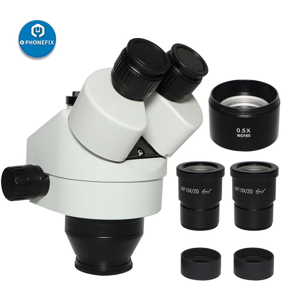 3.5X 90X 7X-45X Simul-Focal Trinocular Microscope 0.5x 2.0x Auxiliary Lens+ Zoom Stereo Microscope Head
