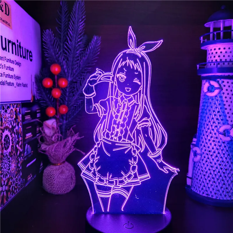 Night Light Blend S Hideri Kanzaki Anime Figure Manga 3D Lamp Luminaria Decoration Chambre Xmas Gifts Neon Decor Kawaii Lampe unicorn night light