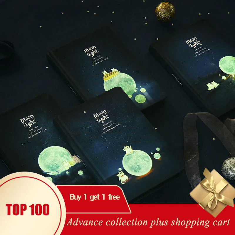 Libretas y cuadernos creativos светящийся кавайный блокнот для путешественников, дневник,,, планировщик, канцелярские принадлежности