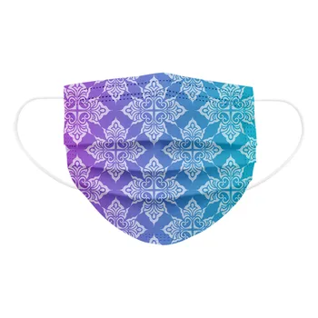 

10/50PC Adult Flower Digital Printing Disposable Masks 3Layer Protective Breathable Mask Dustproof Earloop Mask Cover Mascarilla