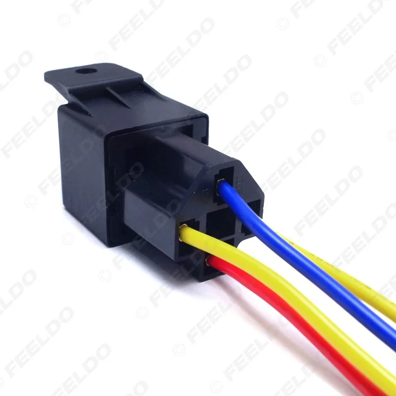 12V 40A 4-контактный автосигнализации только автомобильное реле с гнездом со шнуром Автомобильный Электрический шторной микро-реле