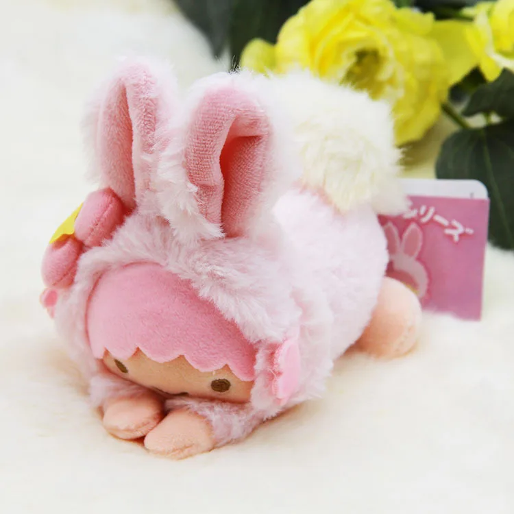 ЯПОНИЯ Sanrio Мультяшные плюшевые игрушки кролик Kitty Peluche Brinquedos мягкие животные Juguetes собака белый кулон эльф для девочек - Цвет: Белый