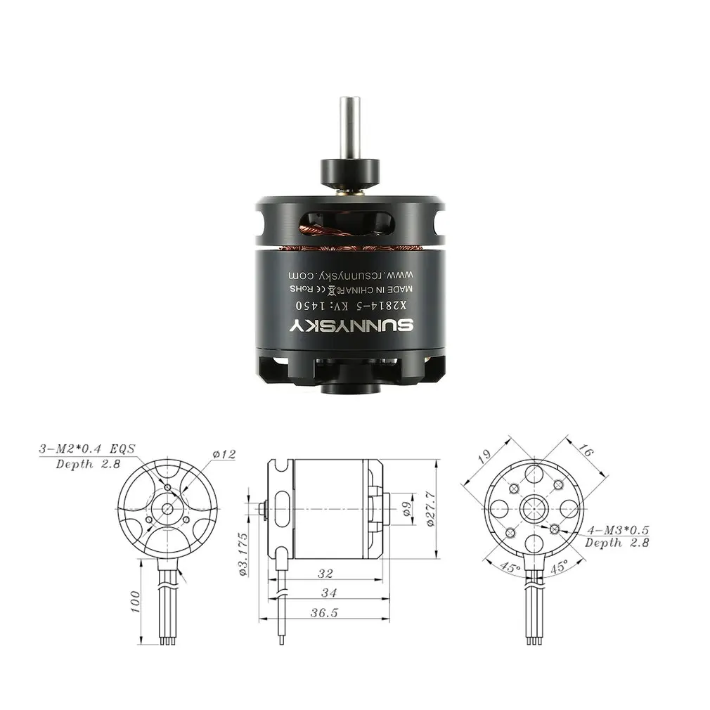 SunnySky X2216 880KV/1100KV/1250KV/1400KV II бесщеточный двигатель для радиоуправляемого дрона с длинной осью для моделей самолетов с фиксированным крылом
