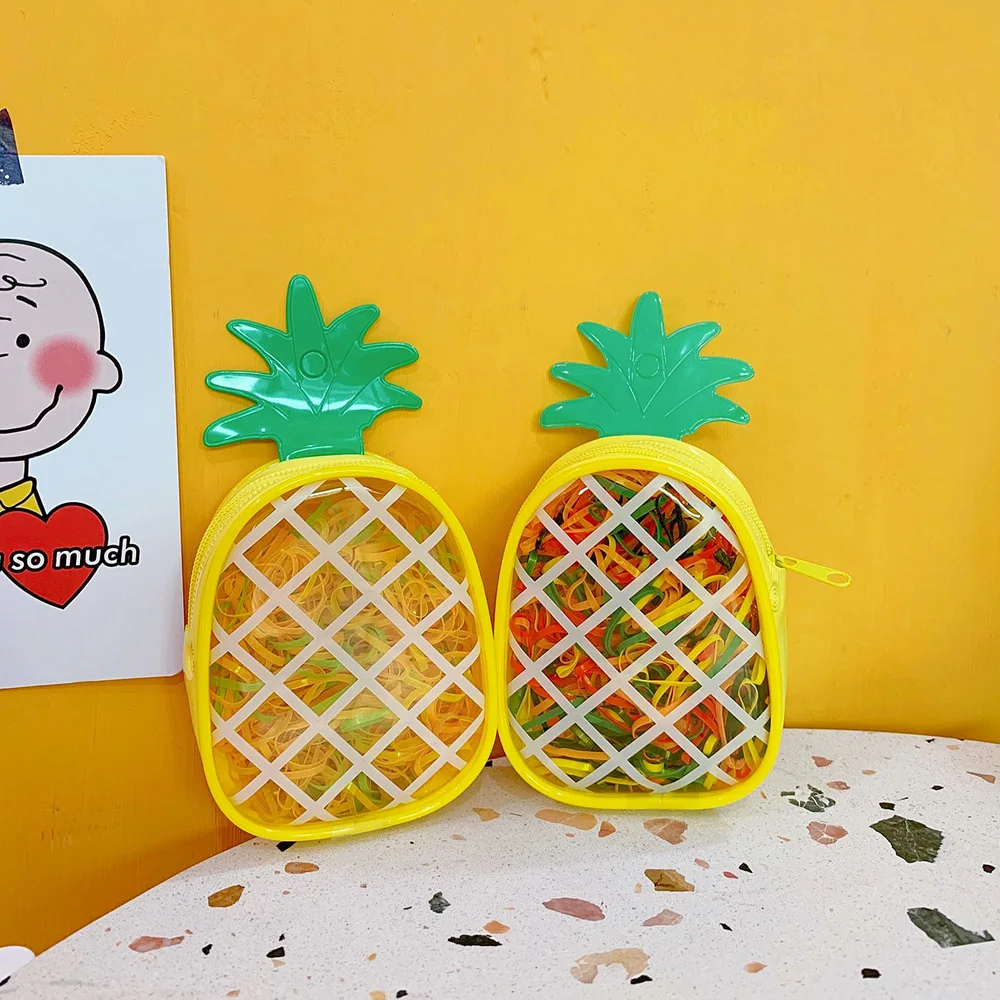 60 упак./лот DIY простой мульти ананасов и клубники; резинкой эластичность детские одноразовые резинки для волос инструмент для укладки волос аксессуар HA1677
