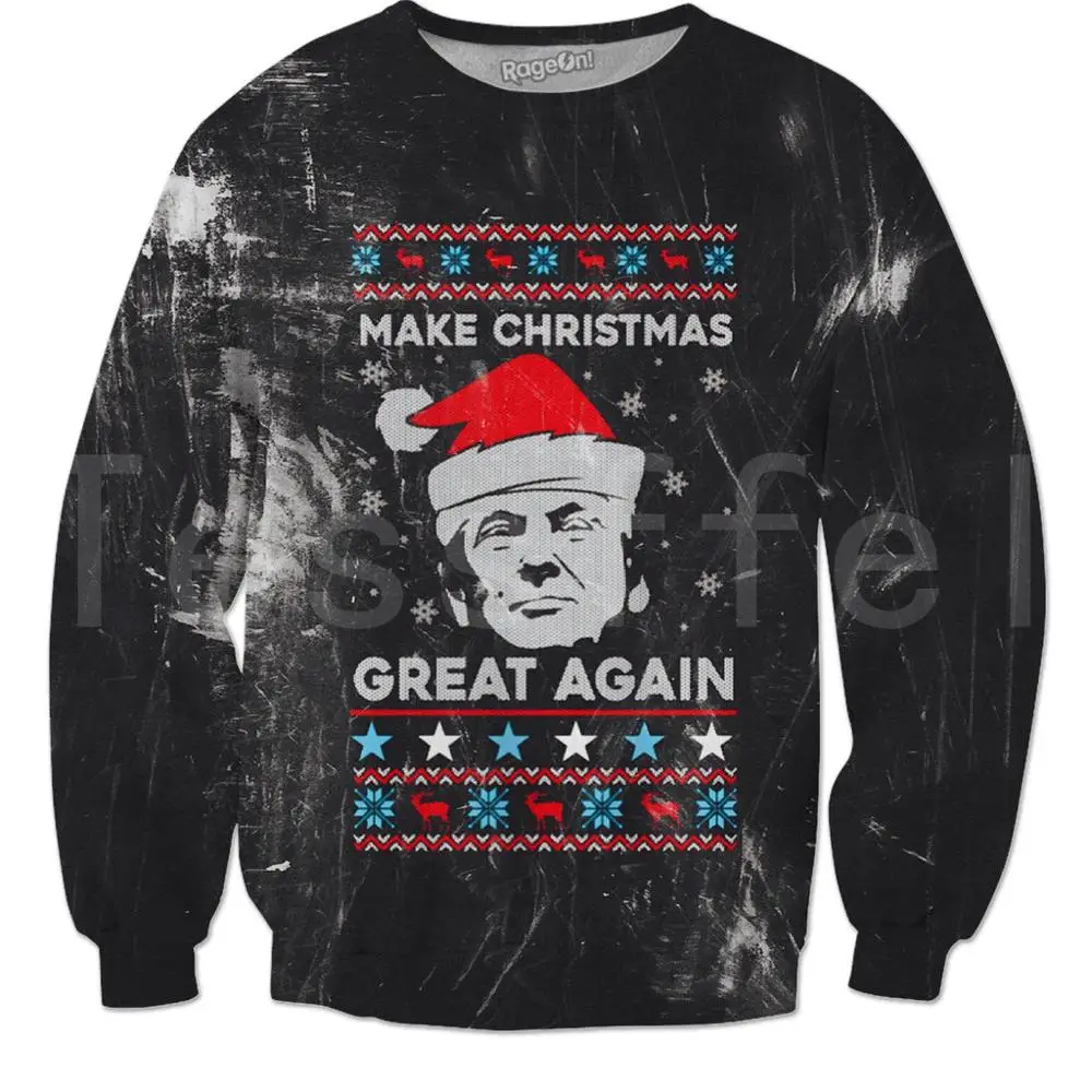 Sweatshirts Tessffel Счастливого Рождества Рождественский футболка с забавным мультипликационным принтом «красочные костюмы новая мода Harajuku 3DfullPrint унисекс толстовки Для мужчин Для женщин S-3 - Цвет: Sweatshirts