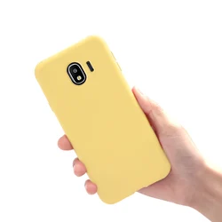 Silicone Soft Phone Case Back Cover for J2 Pro 2018 (Yellow)