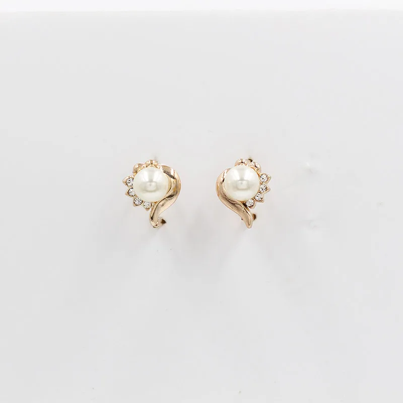 Серьги из розового золота 585 пробы с вырезами для гламурных женских свадебных